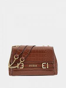 Жіноча сумка GUESS Sestri Croc-Print Crossbody Bag - Фото 1