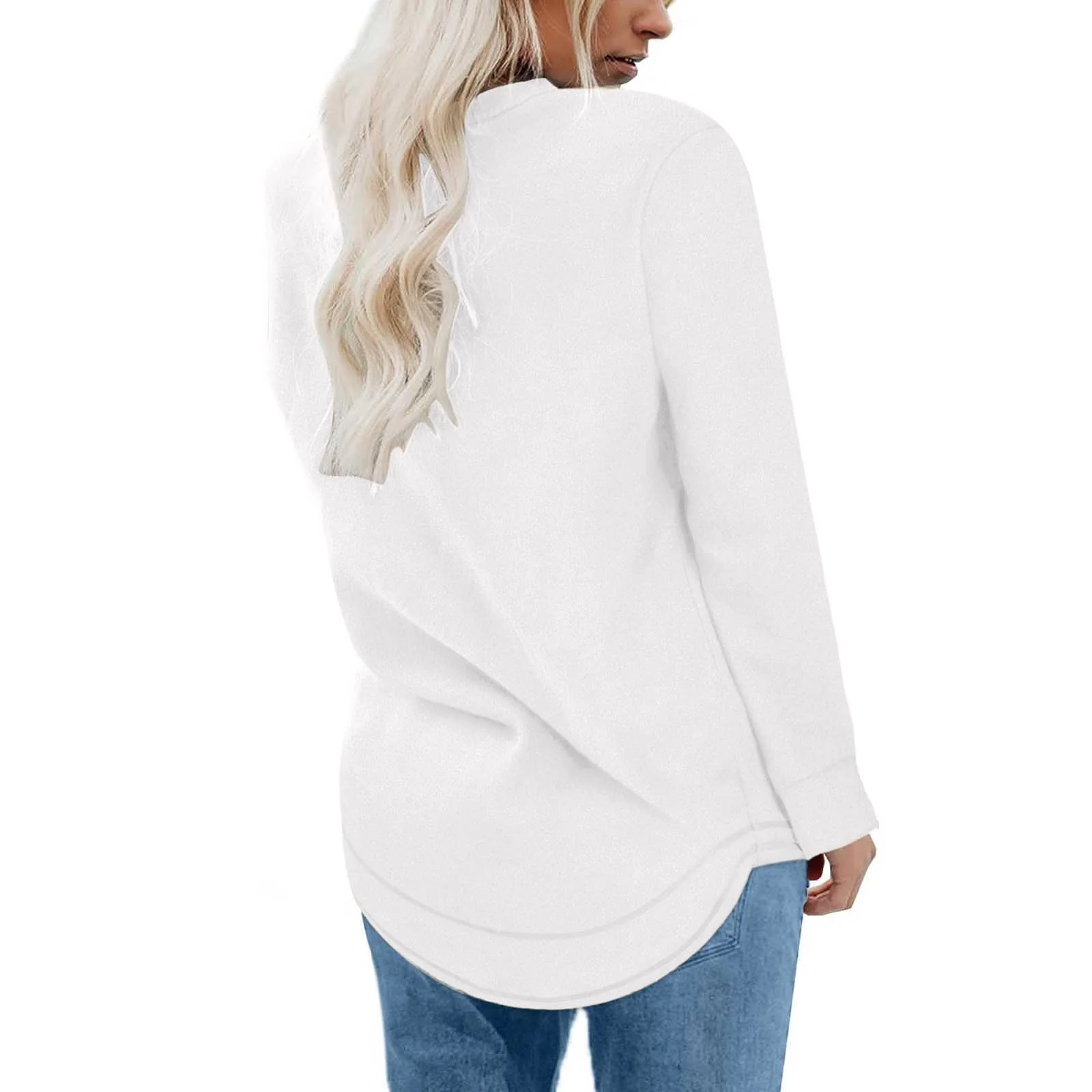 Жіночий Пуловер HAOLEI з довгими рукавами та круглим вирізом, фото №5