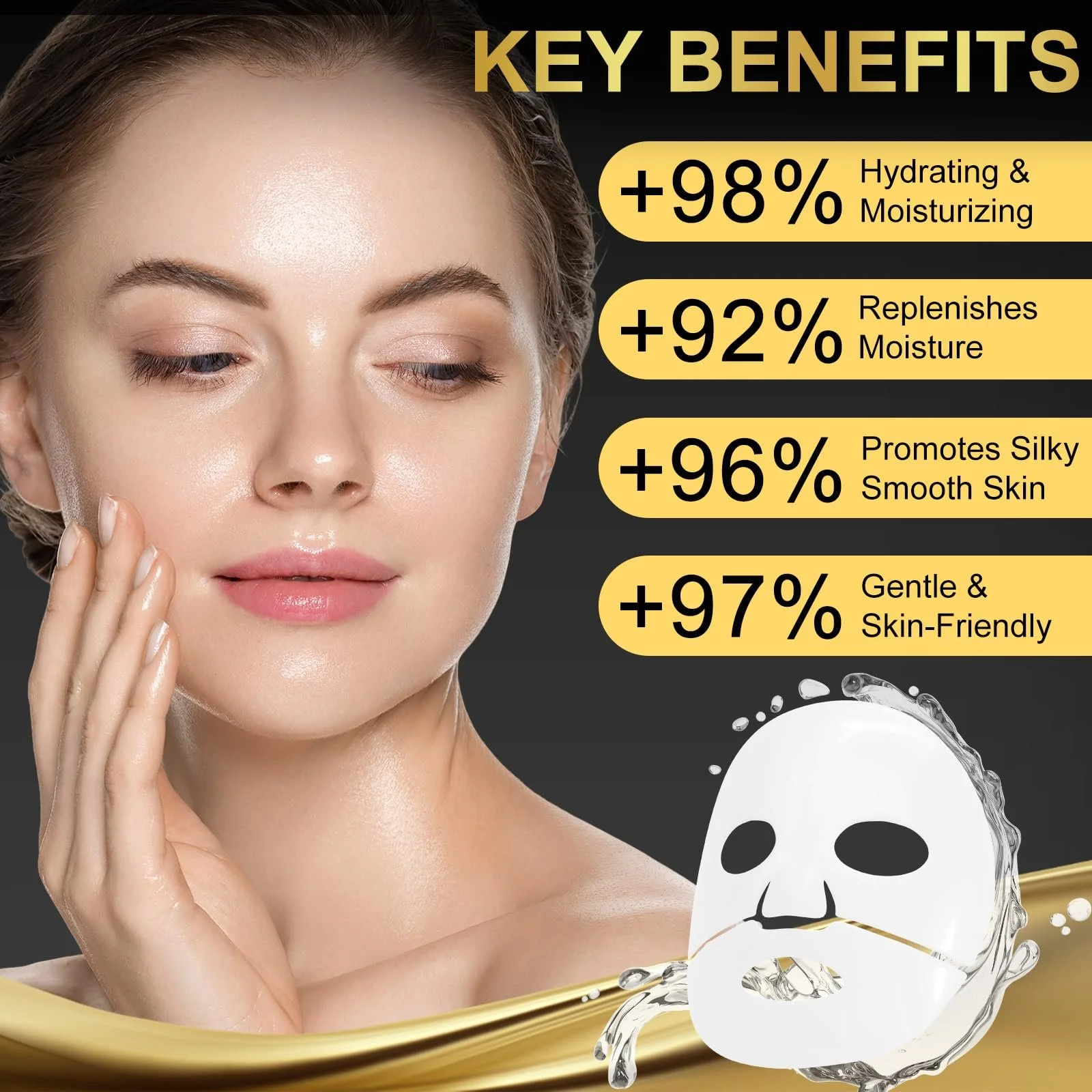 Маска для обличчя Advanced Snail Mucin Glass Glow, колагенова маска нічна, фото №4