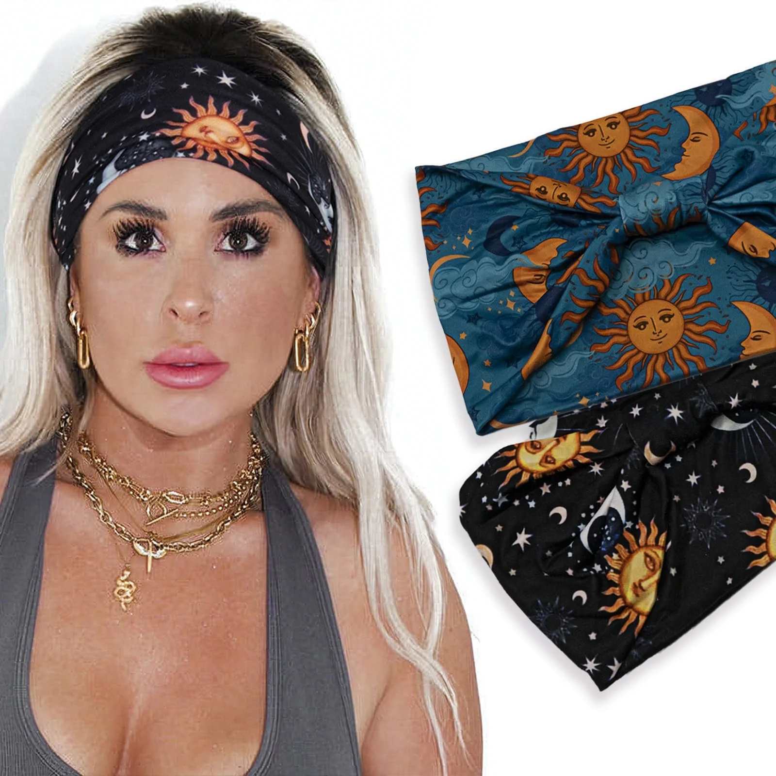 Пов'язка на голову Boho Літо Еластична для йоги, спорту та на кожен день, фото №7