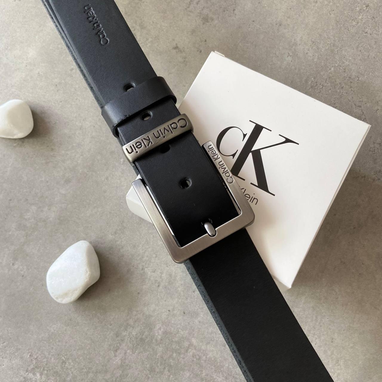 Шкіряний ремінь і гаманець в деревʼяній коробці Calvin Klein  подарунковий набір для чоловіка, фото №6