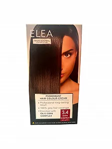 Стійка крем-фарба для волосся ELEA Professional 3.4 Темний Каштан з комплексом Oil Care - Фото 1