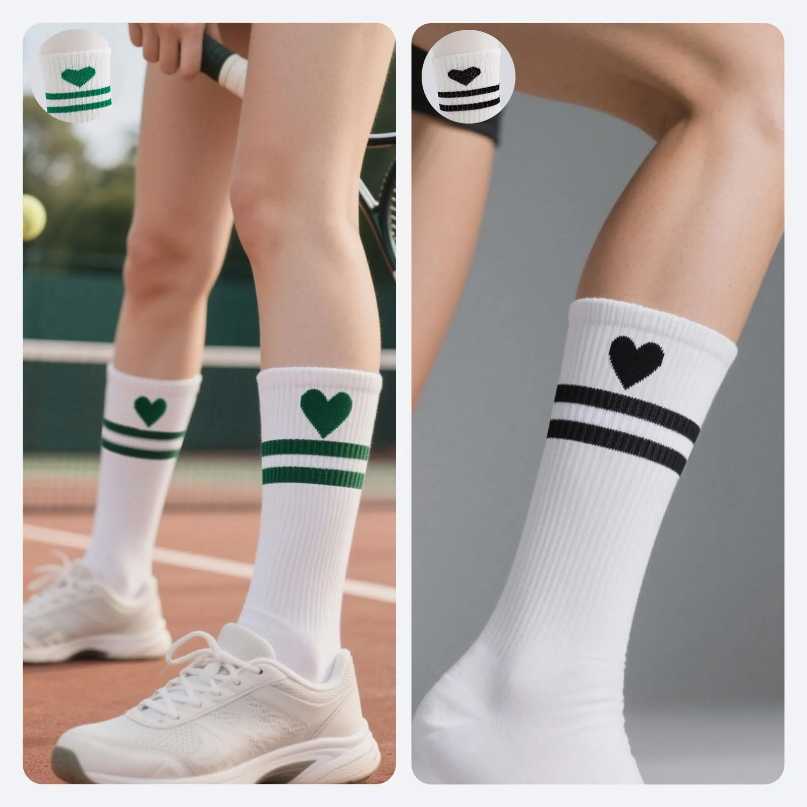 Тенісні шкарпетки 8 пар, Жіночі, 39-42, фото №3 Тенісні шкарпетки 8 пар, Жіночі, 39-42, фото №3