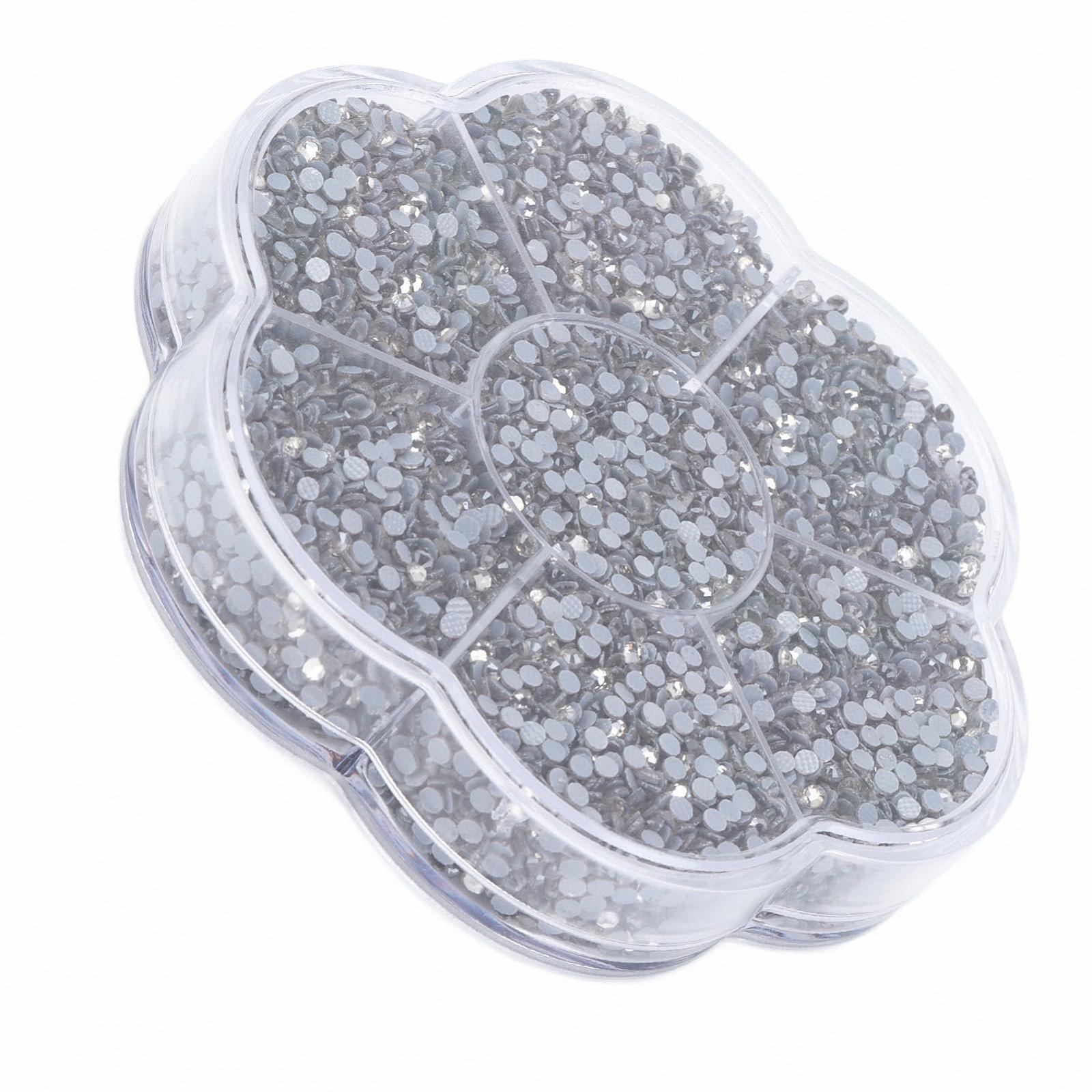 Стрази Emoshayoga круглі 7 кольорів прозорий, сірий, 14400 штук, фото №8