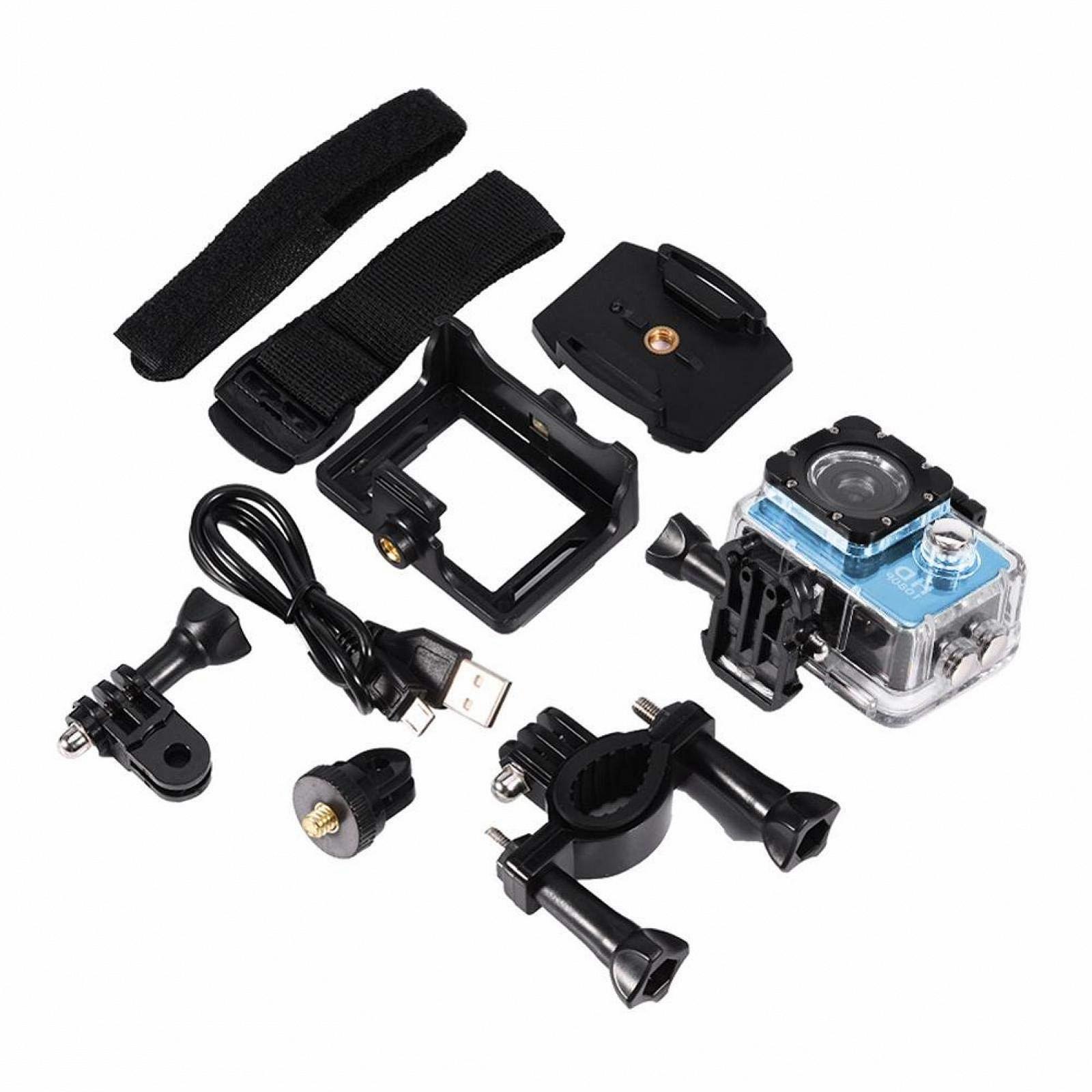 Екшн-камера Mini DV Sports Camera Action 4K Waterproof 30 м Outdoor Sports Video DV 1080P Full HD LCD Mini Mounting Accessories Kits Синій, фото №7