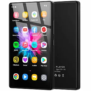 MP3 плеєр 5 Inch Android 13 OS, 96 GB з Bluetooth та WiFi, 1080P HD MP4 плеєр, з попередньо встановленими Spotify, Audible та Play Store - Фото 1
