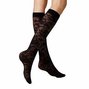 Женские гольфы с узором KUNERT Floral Citynight - Фото 1