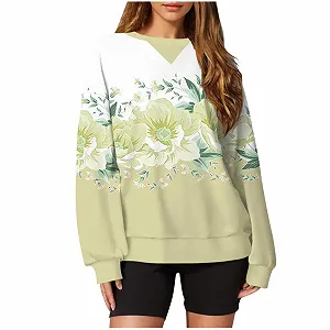 Женский Свитер Oversize Generisch с графическим принтом, флисом. - Фото 1