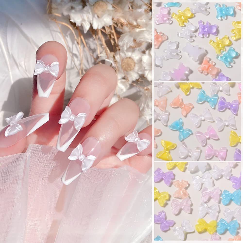 3D Підвіски для нігтів Різнокольорові з смоли Метелик Краватка-метелик 250шт, фото №2