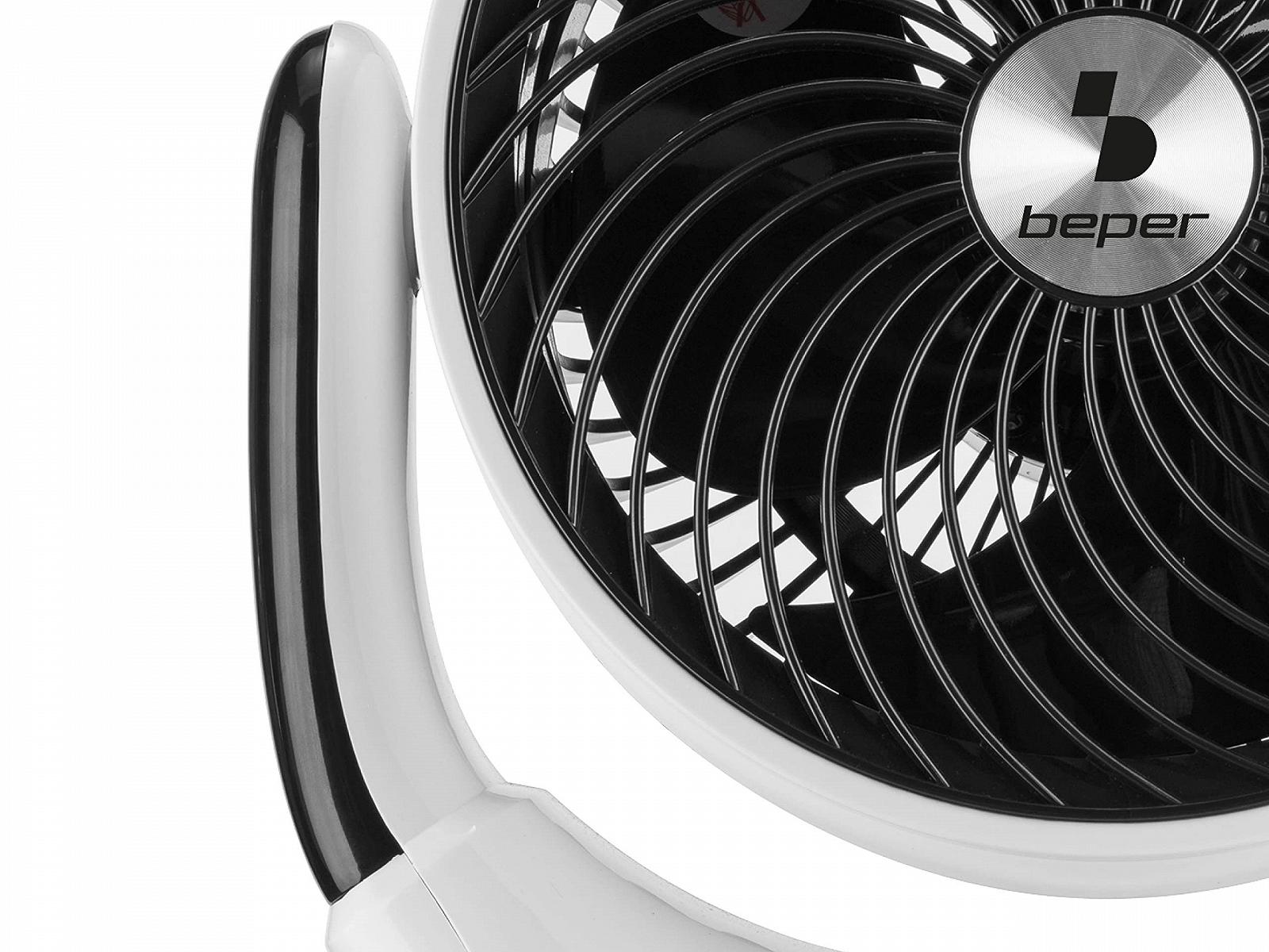Вентилятор настільний BEPER Digital P206VEN260, автоматичне обертання, 12 швидкостей, таймер, тихий, білий/чорний, фото №4