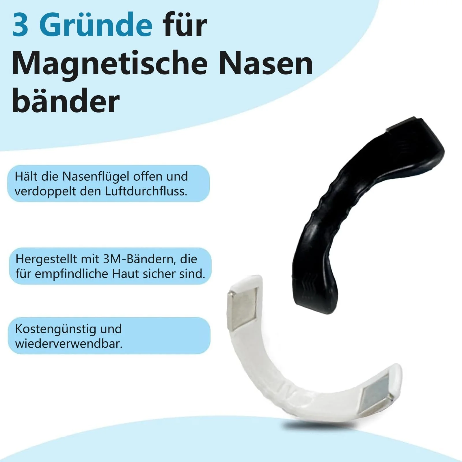 Магнітні назальні пластирі проти хропіння Gymside Airbreeze Pro 2.0 Original, фото №3