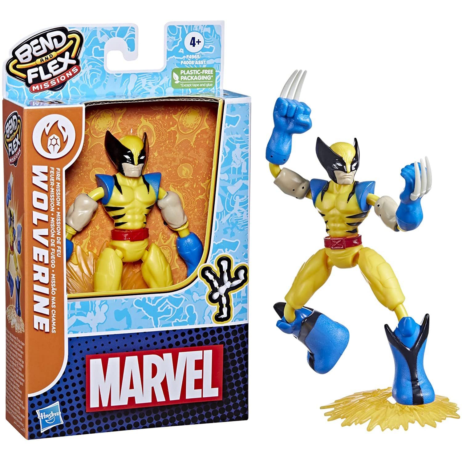 Фигурка Hasbro Avengers Wolverine AVN Bend and Flex Fire Mission, разноцветный, фото №2
