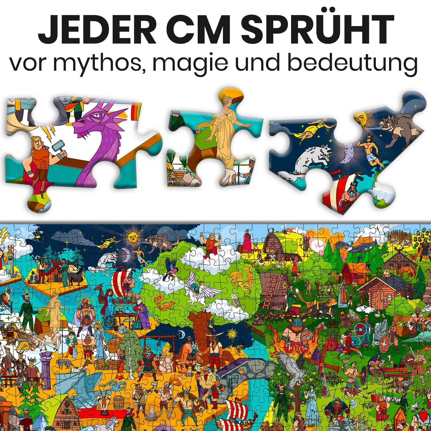 Пазл QUOKKA Mythories Ancient Gods Norse 1000 деталей в премиальной коробке, фото №4 Пазл QUOKKA Mythories Ancient Gods Norse 1000 деталей в премиальной коробке, фото №4