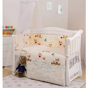 Постельный комплект 6 эл Twins Eco Line 4090-E-012, Indian summer blue бежевый - Фото 1