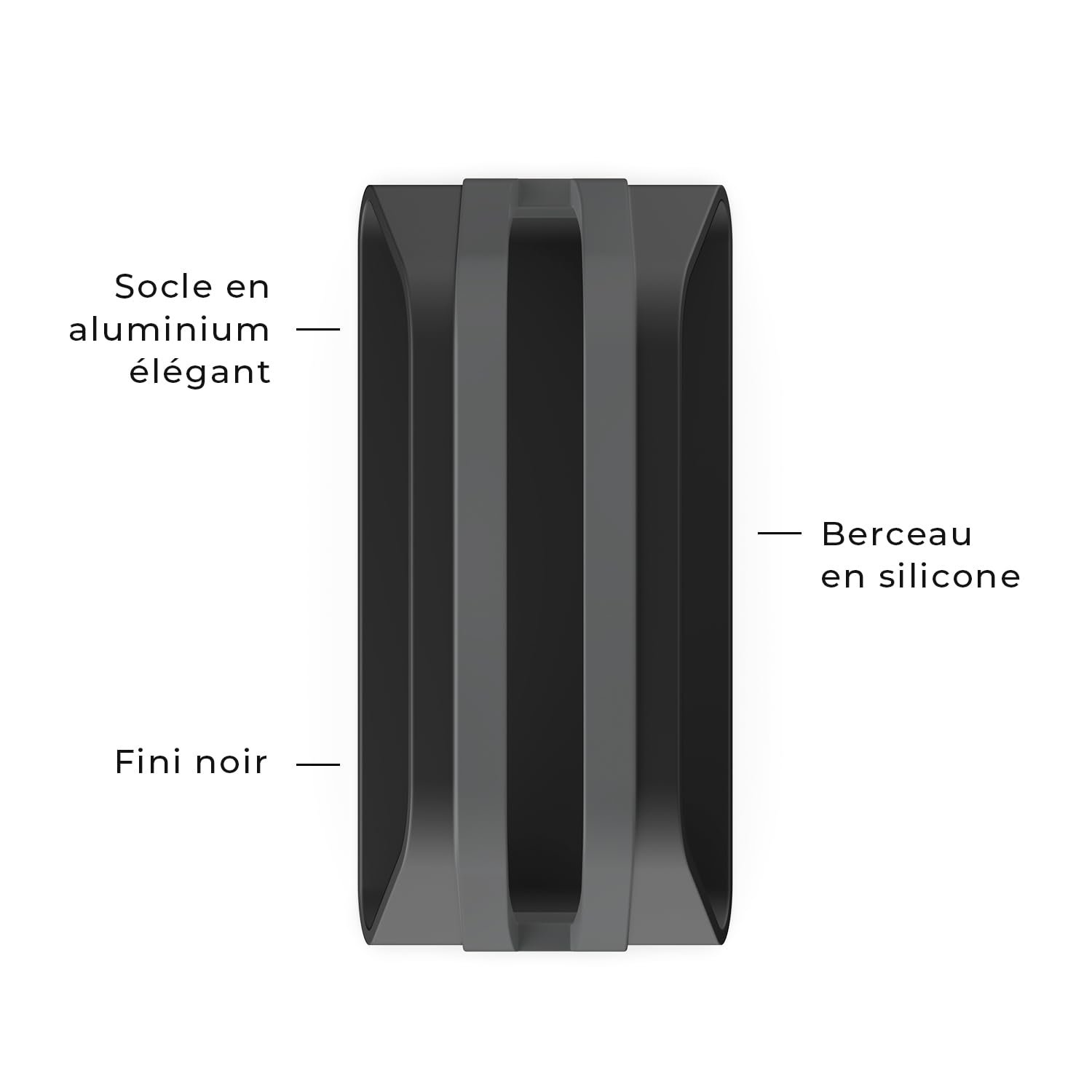 Вертикальна підставка для ноутбука HumanCentric для MacBook Pro/Air, алюмінієва, чорна, фото №4