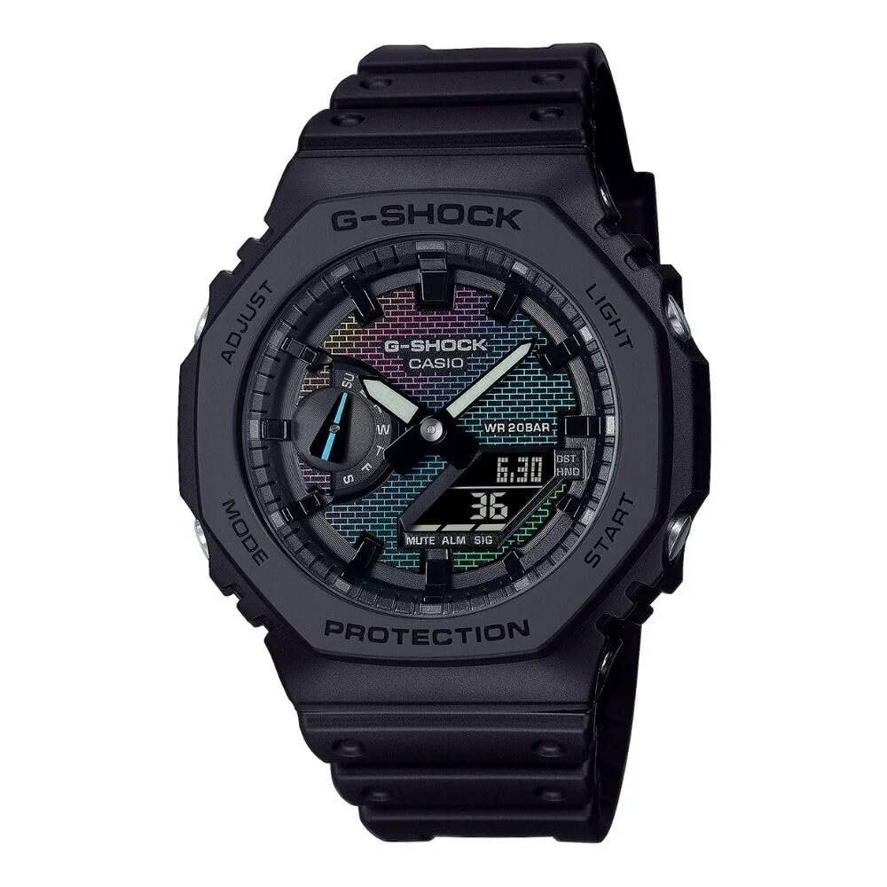 Часы Casio GA-2100RW-1AER, черные, Ремешок, фото №1 Часы Casio GA-2100RW-1AER, черные, Ремешок, фото №1