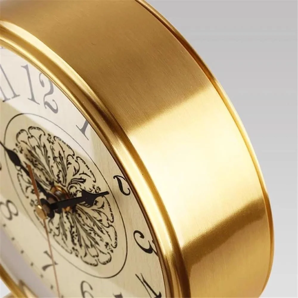 Настільний годинник Yixinzi-2024 Ретро, для вітальні, електронний, тихий, металевий, фото №3