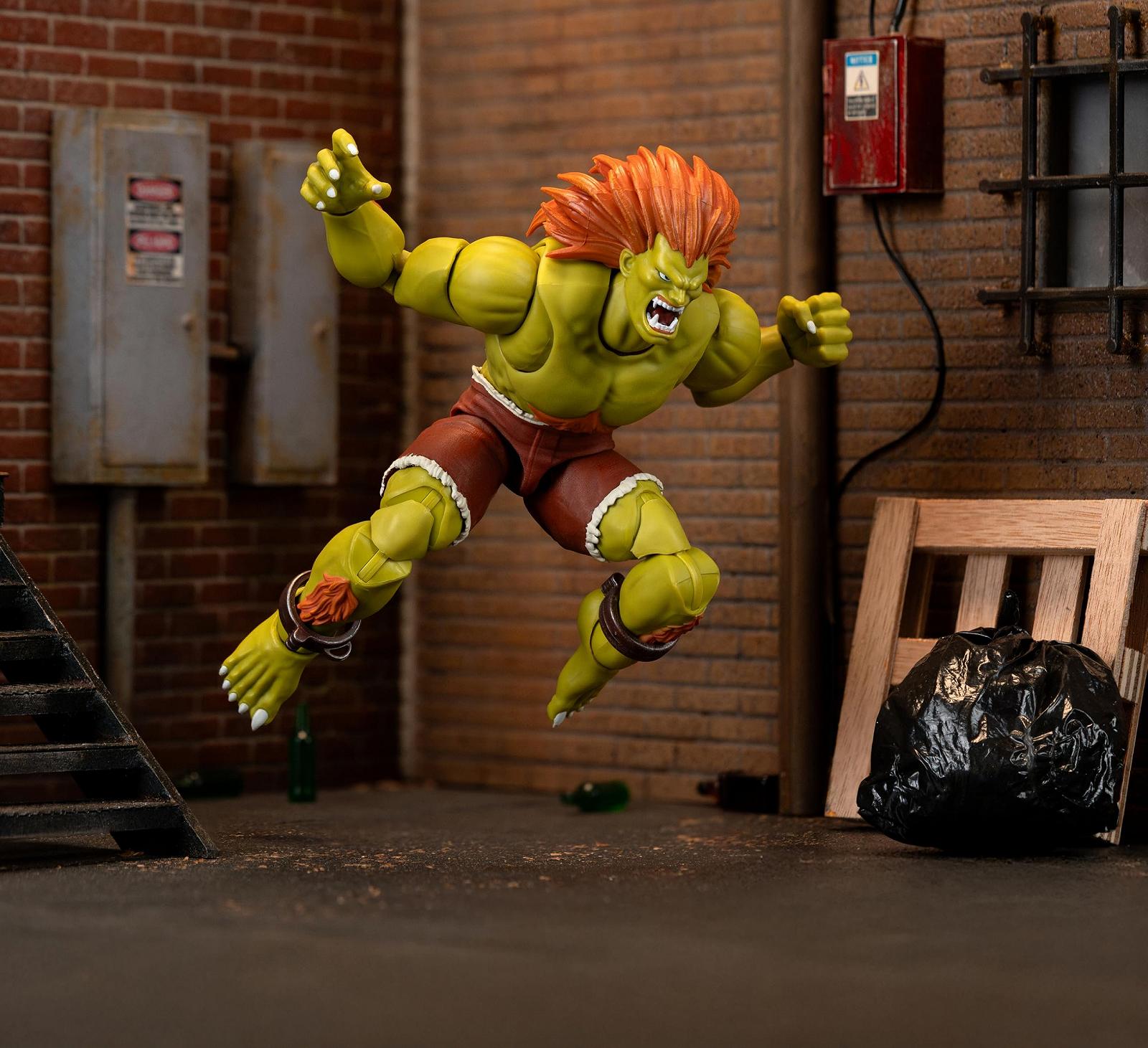 Фігурка Jada Toys Street Fighter Blanka 19 см - рухома колекційна фігурка з Street Fighter 2: The Final Challengers, з альтернативною головою, руками та аксесуарами, фото №2