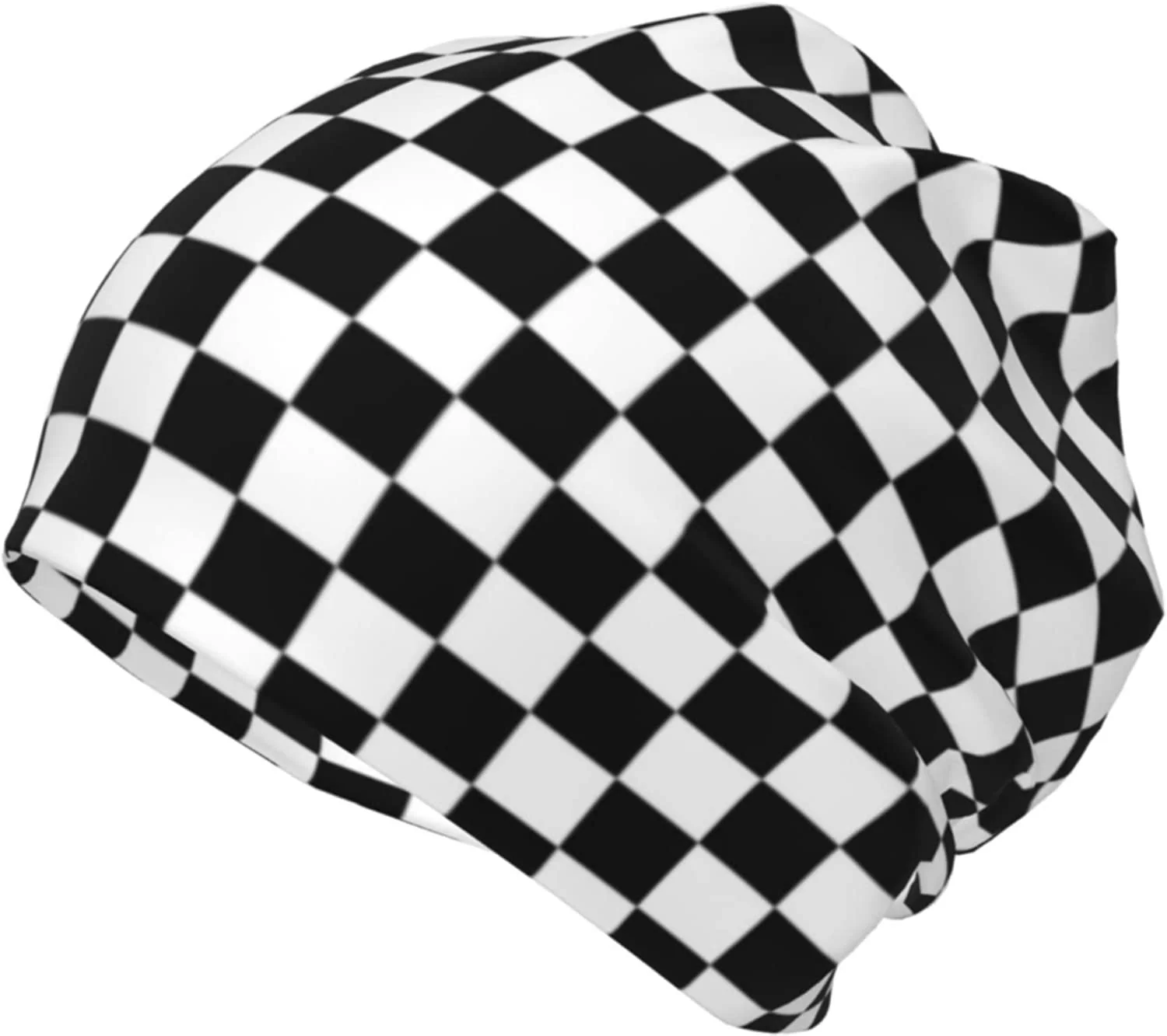 Шапка LOUJIN В'язана в клітинку Чорно-біла One size, фото №1 Шапка LOUJIN В'язана в клітинку Чорно-біла One size, фото №1