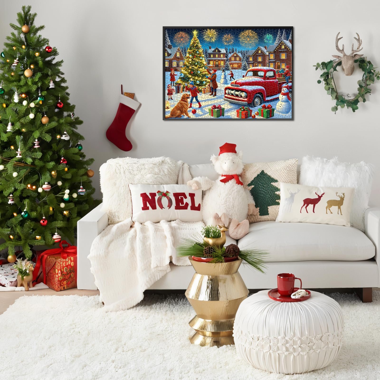 Пазл 1000 деталей для взрослых Рождественская тематика Зимняя сцена 70 x 50 см, фото №7 Пазл 1000 деталей для взрослых Рождественская тематика Зимняя сцена 70 x 50 см, фото №7