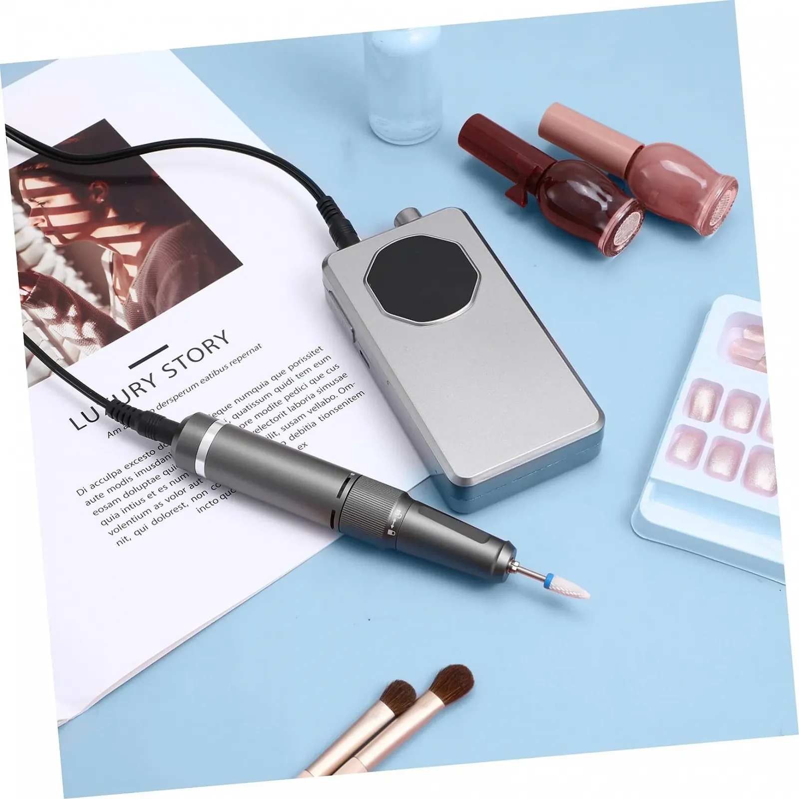 Полировщик для ногтей Healvian Professional Portable 2-в-1 M11 Titanium Grey Cordless, фото №5