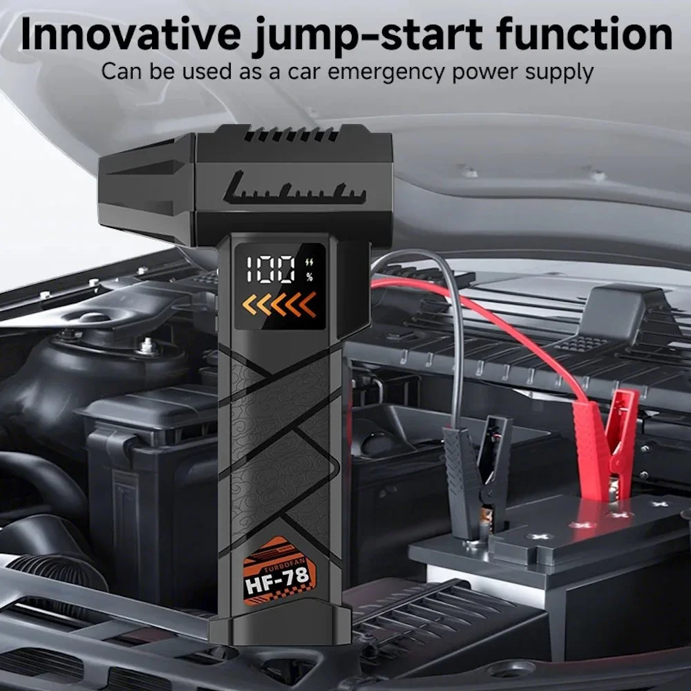 Турбовентилятор Violent HF-78M40/AT15 (Jump Starter) Black, фото №7 Турбовентилятор Violent HF-78M40/AT15 (Jump Starter) Black, фото №7