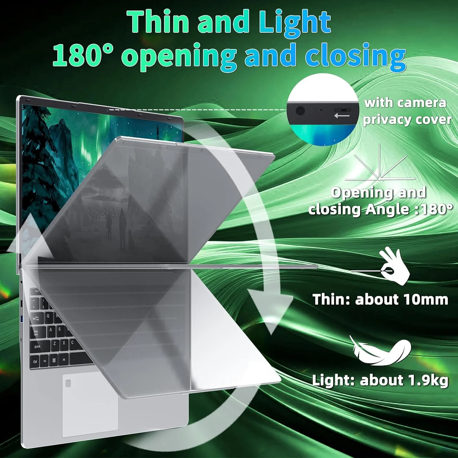 Ноутбук 17.3" Fsjun HL-K701 Intel Celeron N5095 RAM 16GB SSD 1TB Windows 11 (UKR), фото №5