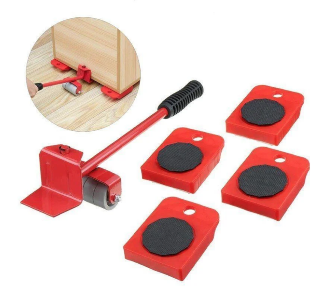 Набір для переміщення важких предметів меблів і техніки Moving Helpers 5 в 1 переносимий підйомник, фото №1