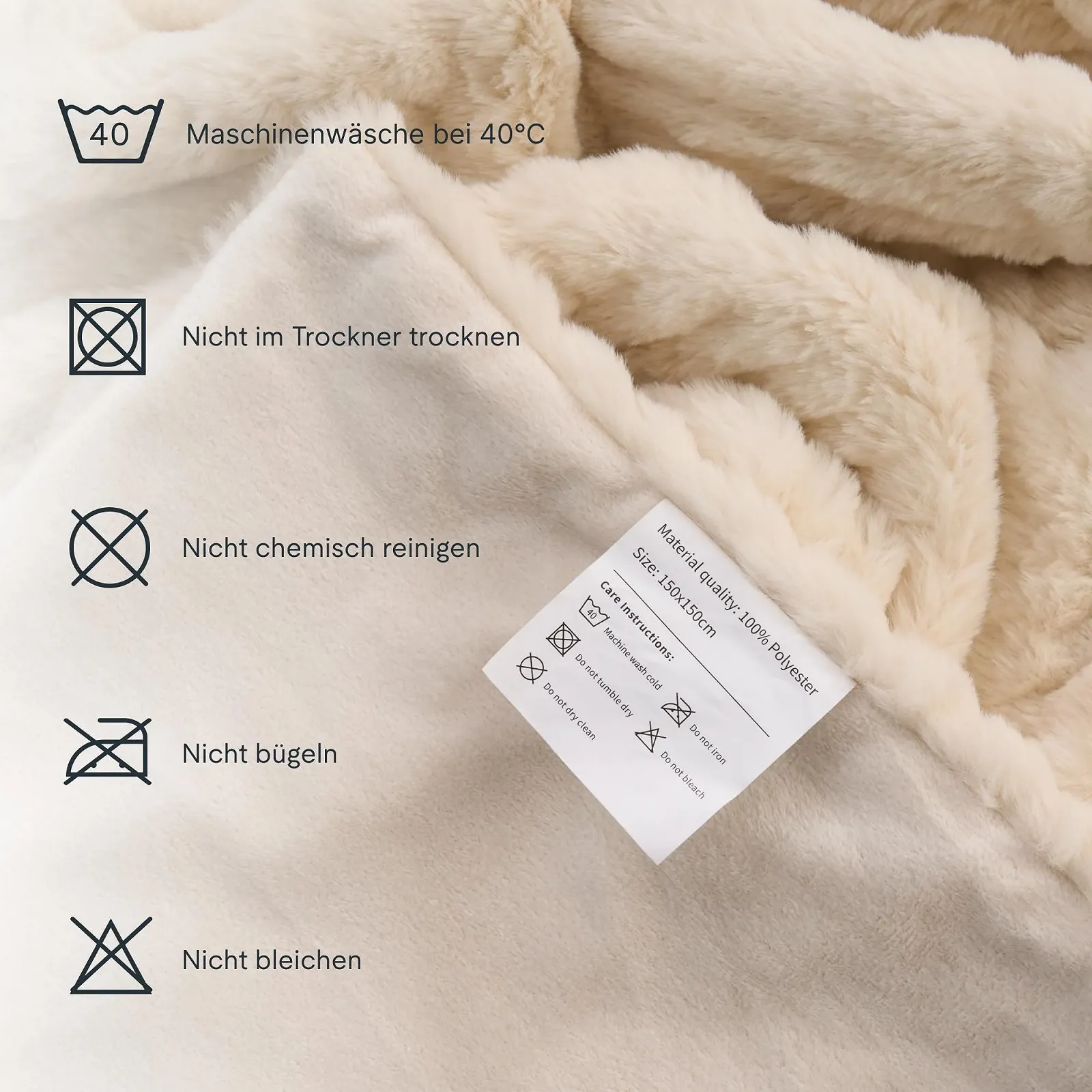 Покривало FLEXISPOT 150 x 150 см - Двостороння ультрам'яка, 100% поліестер, 500 GSM/180 GSM, фото №3 Покривало FLEXISPOT 150 x 150 см - Двостороння ультрам'яка, 100% поліестер, 500 GSM/180 GSM, фото №3