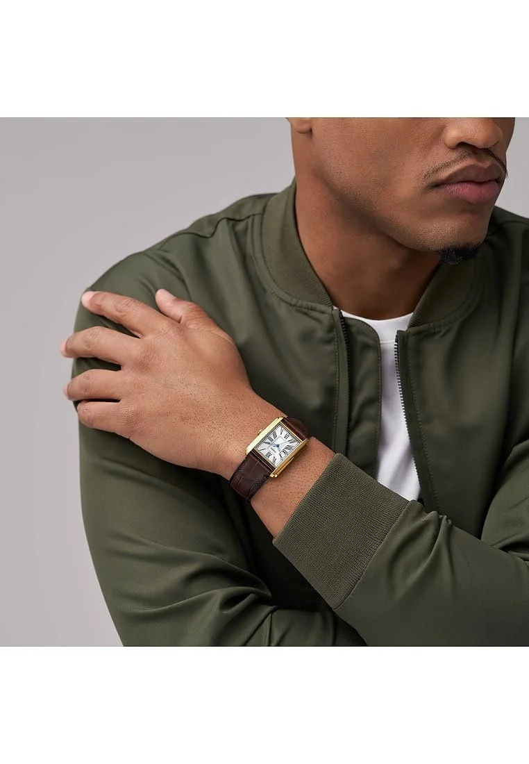 Часы FOSSIL Carraway Мужские, кварцевый механизм с тремя стрелками, кожаный или браслет из нержавеющей стали, фото №4