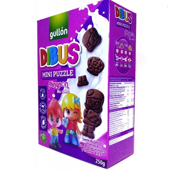 Печенье Gullon шоколадное детское Dibus 250г, фото №2 Печенье Gullon шоколадное детское Dibus 250г, фото №2