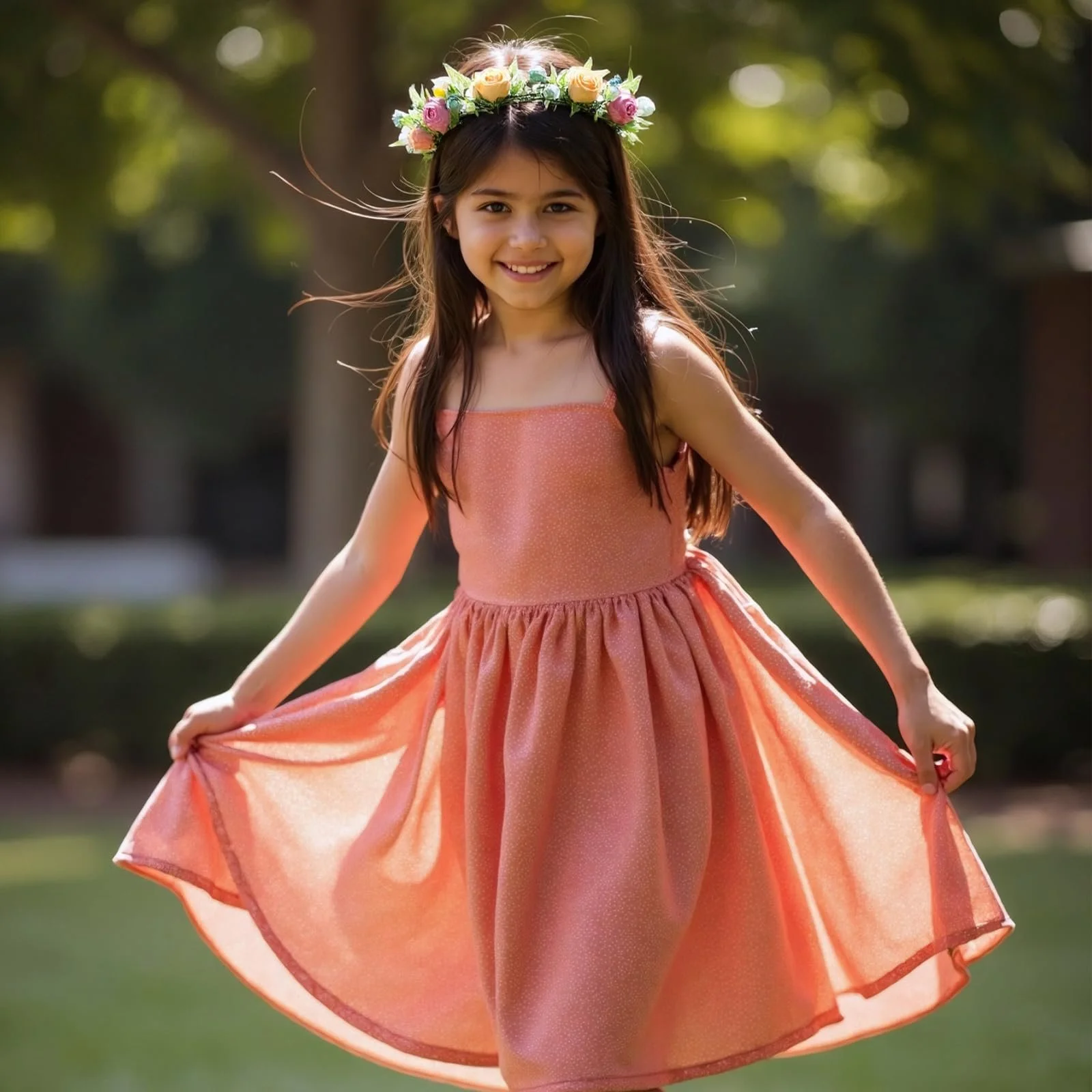 Вінок для волосся з квітами, фото №7