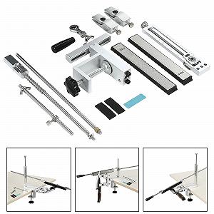Система для заточки ножей кухонная с механизмом поворота на 360° металлическая synthetic.ua - Фото 1