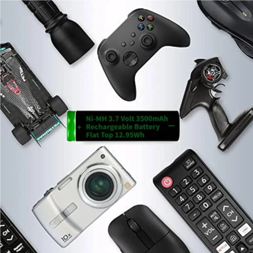 Зарядний пристрій для акумуляторів 18650 з 4 акумуляторами NI-MH 3.7 В 3500 mAh Flat Top, фото №3 Зарядний пристрій для акумуляторів 18650 з 4 акумуляторами NI-MH 3.7 В 3500 mAh Flat Top, фото №3