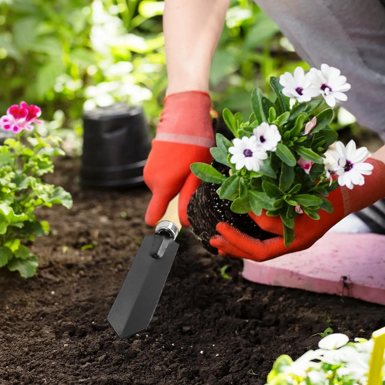 Лопата совковая ручной Mxshc садовый с деревянной ручкой для посадки, копания, пересадки, фото №2