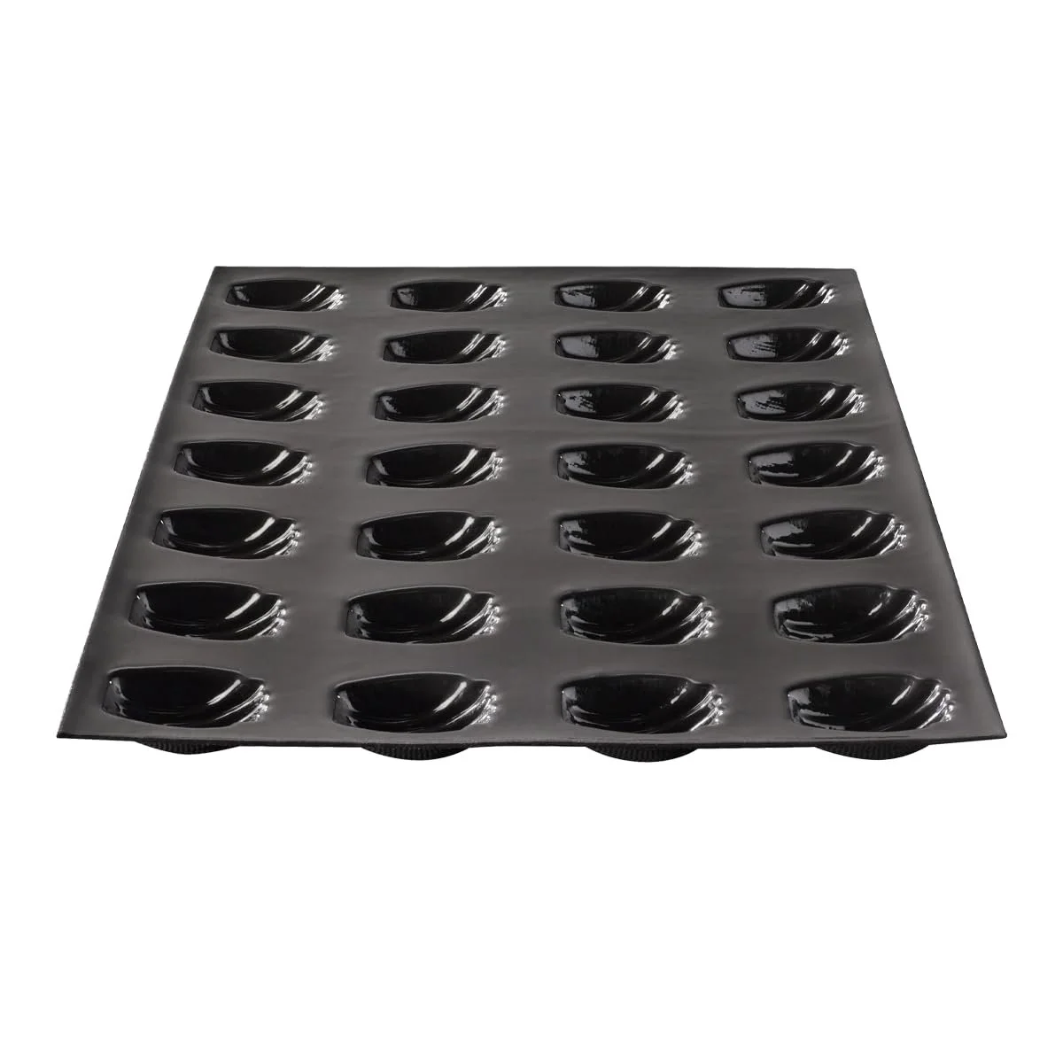Форма для выпечки Flexipan Mini Madeleine 28 ячеек Силиконовая Прямоугольная Черная, фото №1