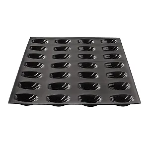 Форма для выпечки Flexipan Mini Madeleine 28 ячеек Силиконовая Прямоугольная Черная - Фото 1