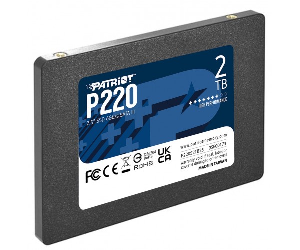Накопичувач SSD 2TB Patriot P220 2.5" SATAIII TLC P220S2TB25, фото №3 Накопичувач SSD 2TB Patriot P220 2.5" SATAIII TLC P220S2TB25, фото №3