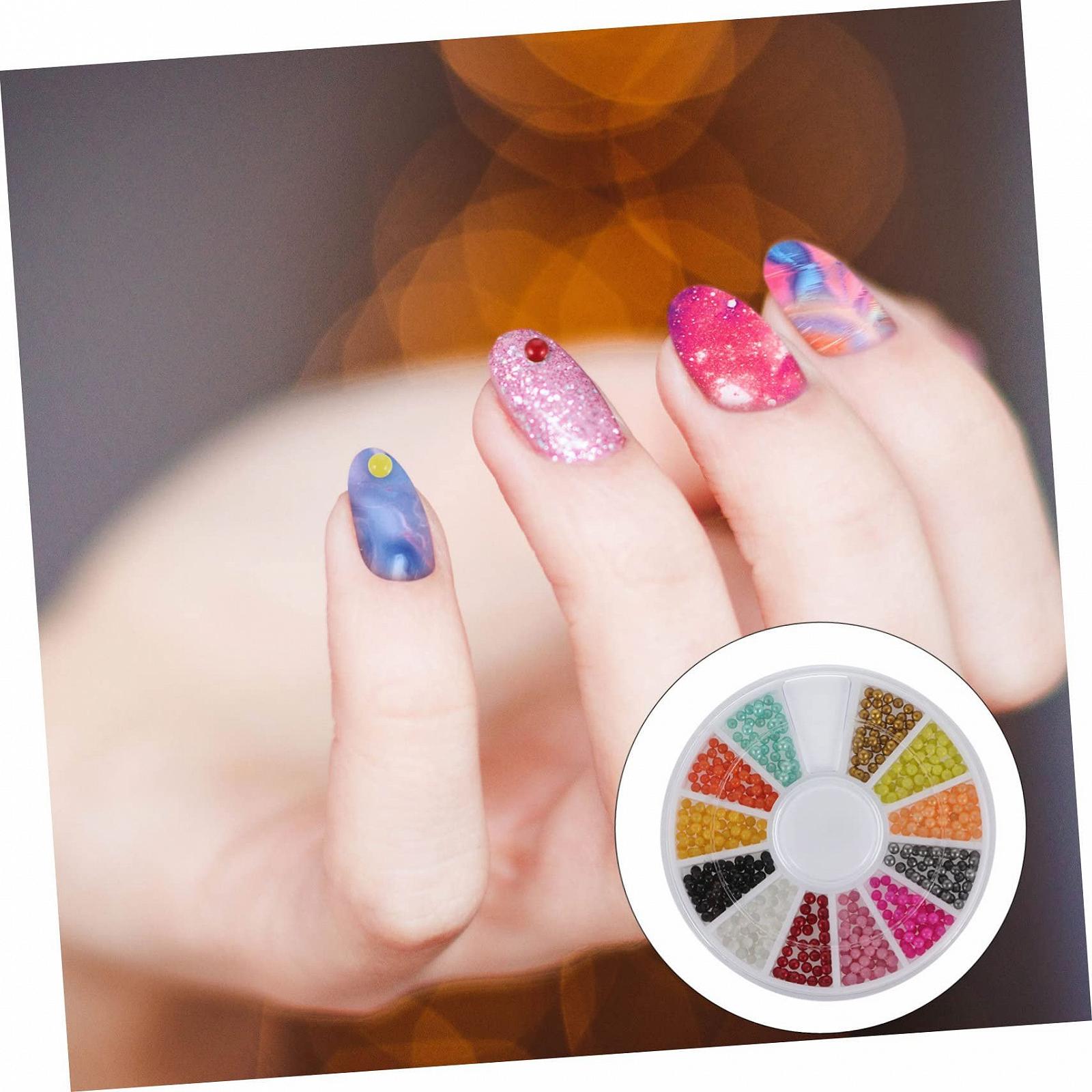 Бісер для нігтів 2 коробки DIY блискітки для манікюру, фото №3