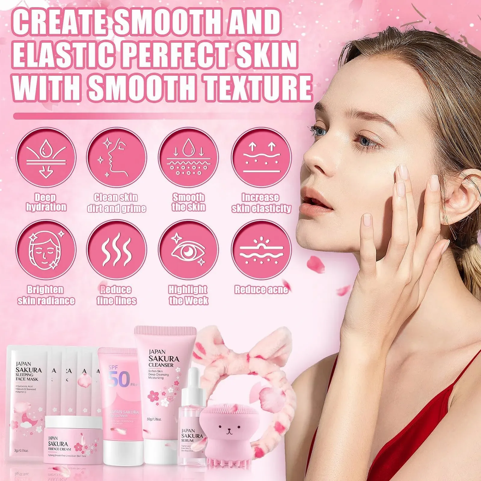 Набір для догляду за обличчям Sakura, 11 предметів, фото №4