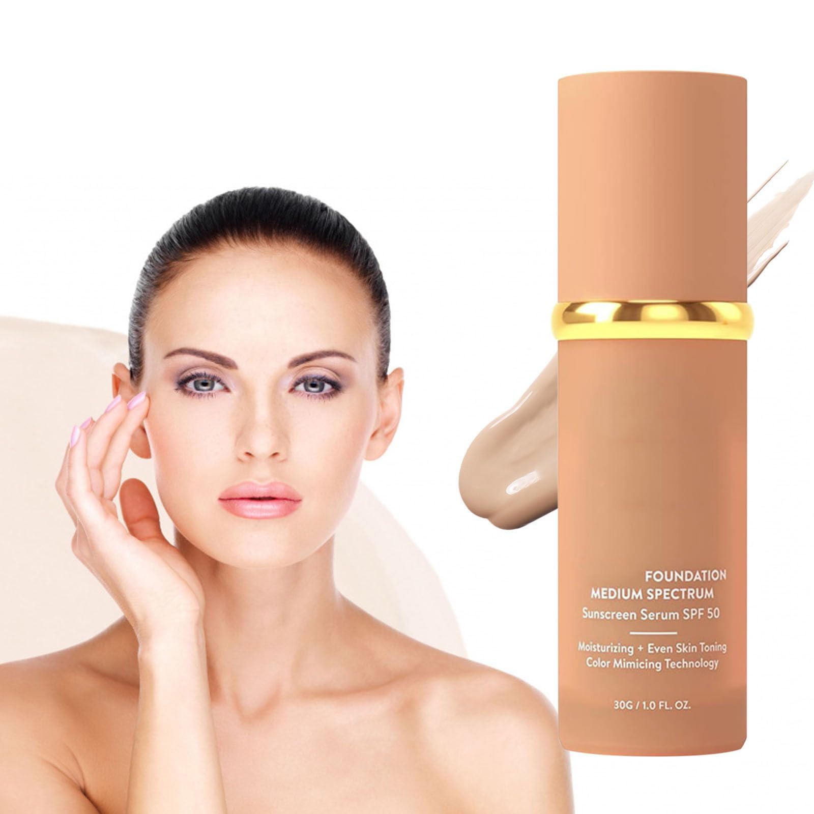 Основы универсальные Foundation 4-в-1 SPF 50+ Увлажняющий, среднее полное покрытие Водостойкий, фото №3 Основы универсальные Foundation 4-в-1 SPF 50+ Увлажняющий, среднее полное покрытие Водостойкий, фото №3