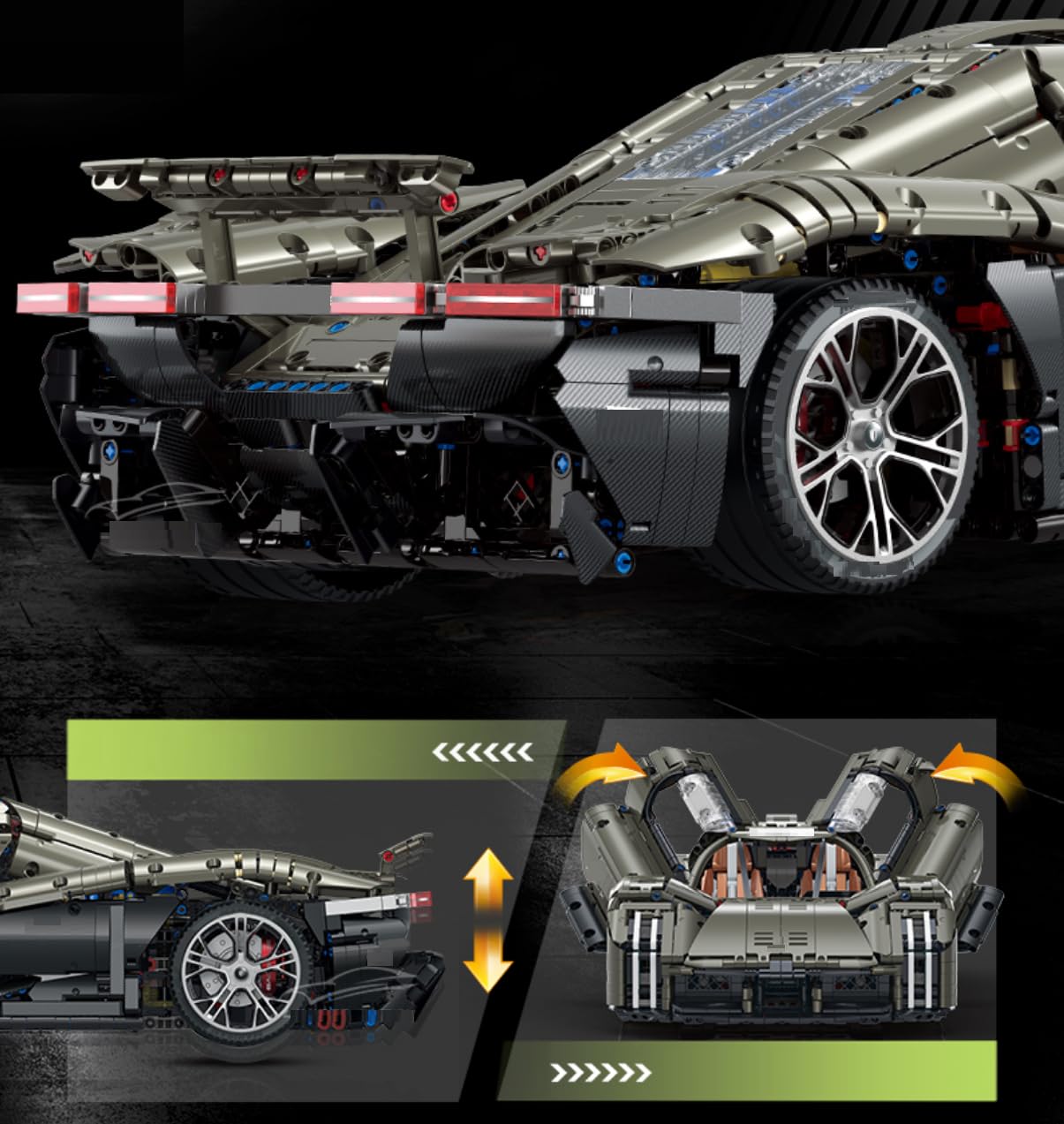 Technik Car Porsche Mission X Большой Набор Модели 4056 Деталей, фото №5