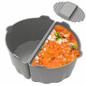 Вставка для мультиварки силиконовая с ручкой (Серый) - Фото 1
