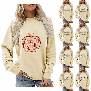 Женский Свитшот Без бренда Длинный рукав oversize для учителя На 100 дней школы - Фото 1