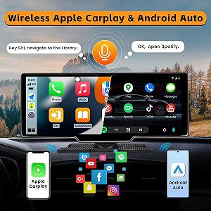 Автомагнітола Hikity A3372G64 3UK / 10.3" / Сенсорна / 2/32Гб / Android 12 / Apple CarPlay / Android Auto / Bluetooth / WI-FI / GPS / USB / AUX / TF Card synthetic.ua - Фото 1