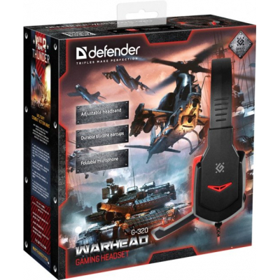 Наушники Defender Warhead G-320 Black-Red 64033, фото №5 Наушники Defender Warhead G-320 Black-Red 64033, фото №5
