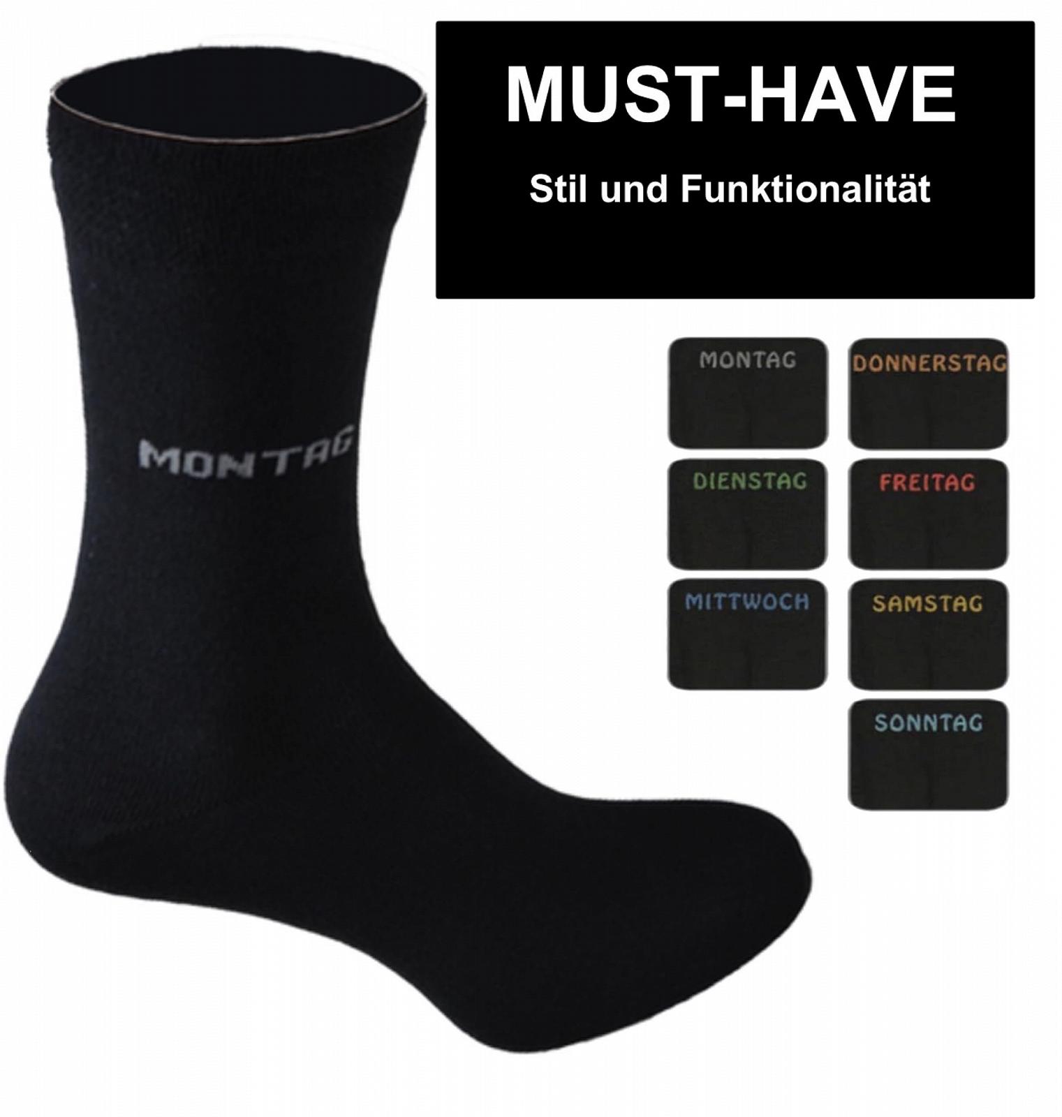 Шкарпетки Жіночі/Чоловічі 7/14/21 пар Black Weekday Розмір 35-38, 39-42, 43-46 або 47/50, фото №2