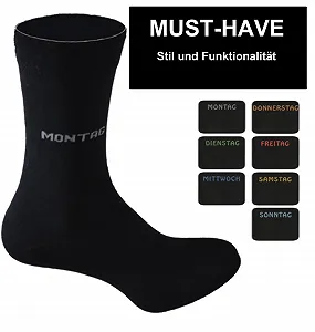 Носки Женские/Мужские 7/14/21 пар Black Weekday Размер 35-38, 39-42, 43-46 или 47/50 synthetic.ua - Фото 1