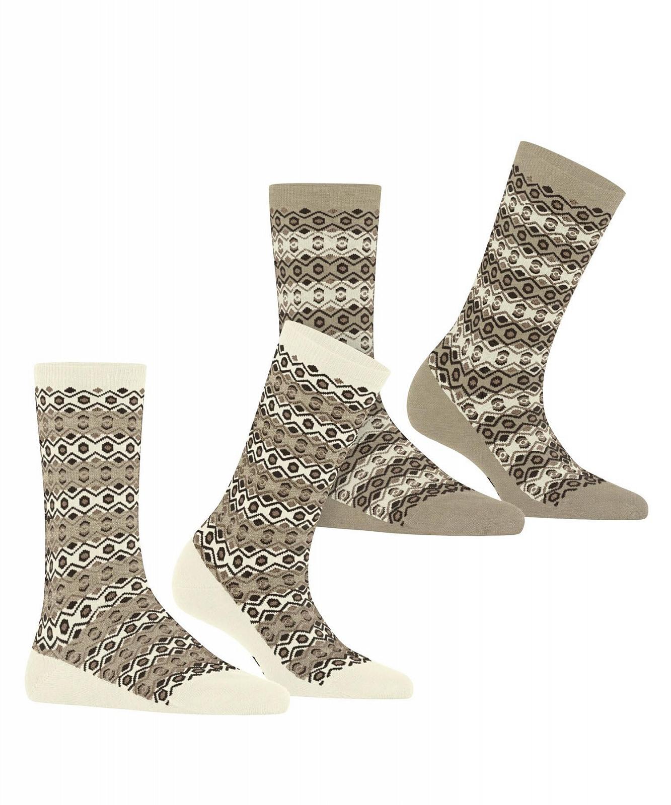 Носки ESPRIT Scandinavian, с узором, дышащие, из органического хлопка, 2 пары, фото №3