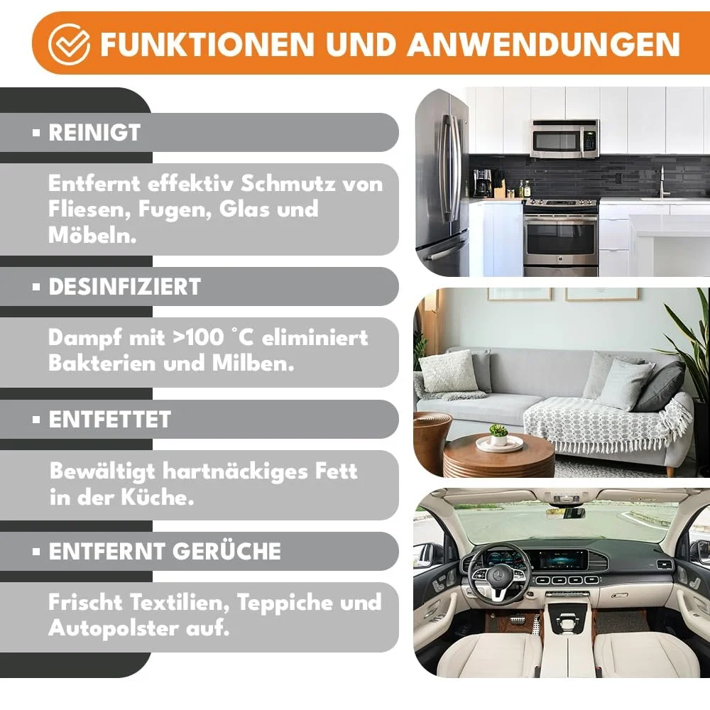 Пароочисник ручний 1000 W 9 насадок 220-240 V, фото №1 Пароочисник ручний 1000 W 9 насадок 220-240 V, фото №1